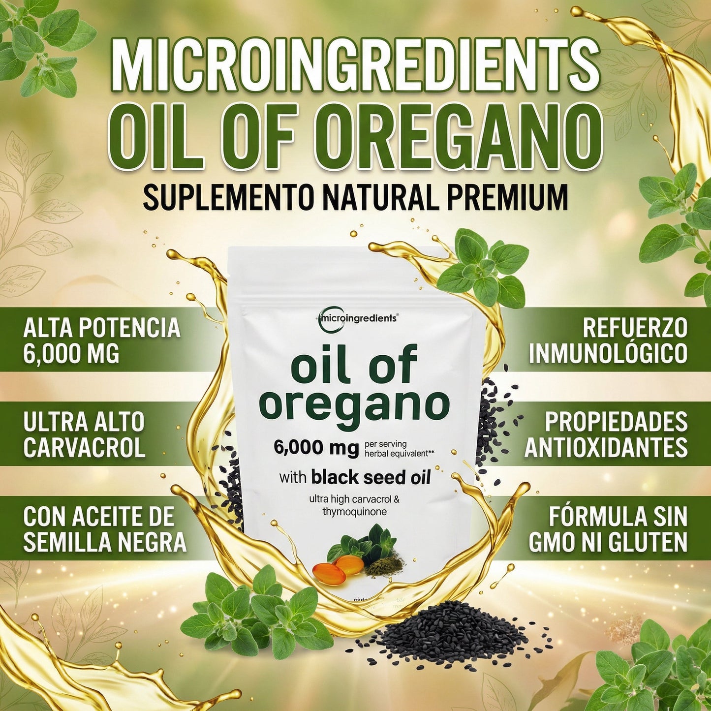 Oil of Oregano  Microingredients® Único Distribuidor Oficial en Colombia